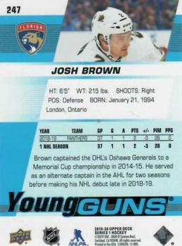 2019-20 Upper Deck #247 Josh Brown Back