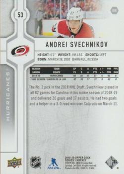 2019-20 Upper Deck #53 Andrei Svechnikov Back