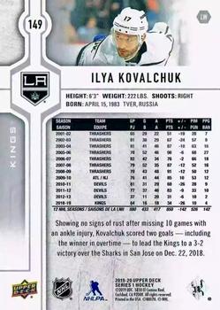 2019-20 Upper Deck #149 Ilya Kovalchuk Back
