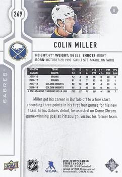 2019-20 Upper Deck #269 Colin Miller Back