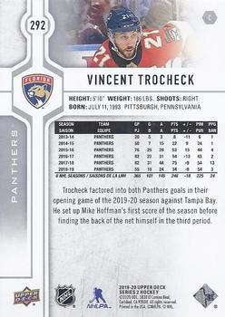 2019-20 Upper Deck #292 Vincent Trocheck Back