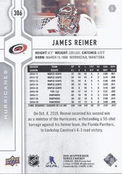 2019-20 Upper Deck #306 James Reimer Back