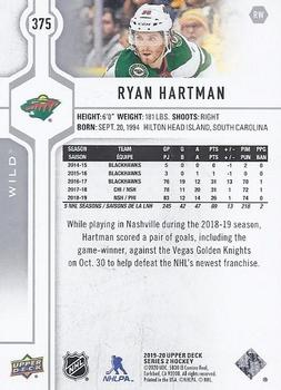 2019-20 Upper Deck #375 Ryan Hartman Back