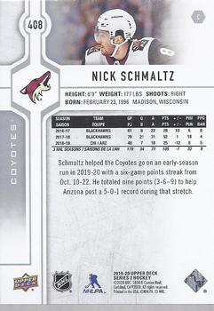 2019-20 Upper Deck #408 Nick Schmaltz Back