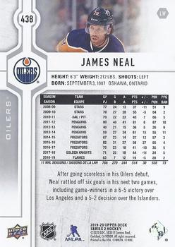 2019-20 Upper Deck #438 James Neal Back