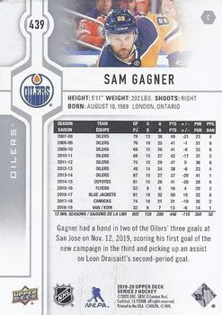 2019-20 Upper Deck #439 Sam Gagner Back