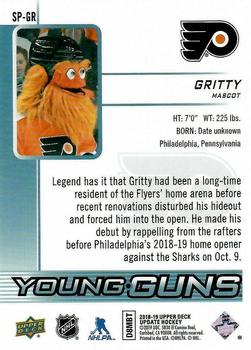 2018-19 SP Authentic - 2018-19 Upper Deck Young Guns Gritty SP #SP-GR Gritty Back
