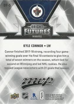 2018-19 Upper Deck MVP - Bright Futures #BF-5 Kyle Connor Back
