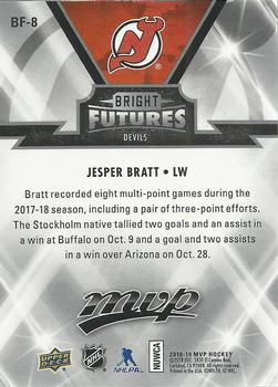 2018-19 Upper Deck MVP - Bright Futures #BF-8 Jesper Bratt Back