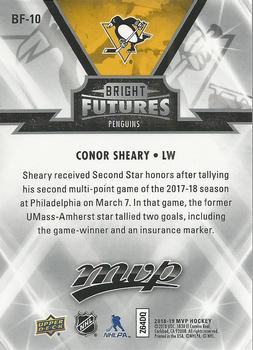 2018-19 Upper Deck MVP - Bright Futures #BF-10 Conor Sheary Back