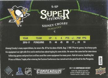 2017-18 Upper Deck Compendium - SUPERstitious Achievement #S-SP Sidney Crosby Back