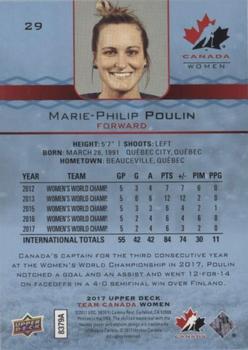 2017 Upper Deck Team Canada Juniors - Blue Spectrum #29 Marie-Philip Poulin Back