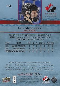 2017 Upper Deck Team Canada Juniors - Blue Spectrum #48 Ian Mitchell Back