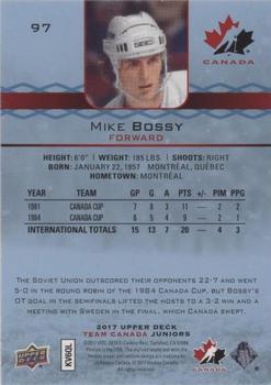 2017 Upper Deck Team Canada Juniors - Blue Spectrum #97 Mike Bossy Back