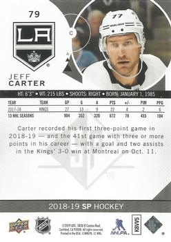 2018-19 SP - Blue #79 Jeff Carter Back