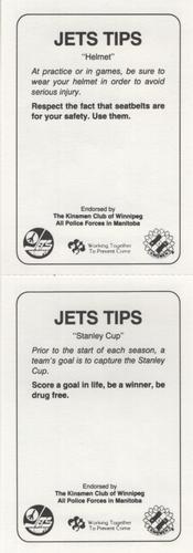 1988-89 Winnipeg Jets Police - Panels #NNO Hannu Jarvenpaa / Fredrik Olausson Back