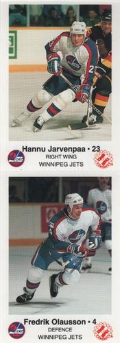1988-89 Winnipeg Jets Police - Panels #NNO Hannu Jarvenpaa / Fredrik Olausson Front