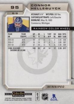 2018-19 O-Pee-Chee Platinum - Rainbow Color Wheel #95 Connor Hellebuyck Back
