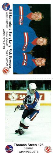 1985-86 Winnipeg Jets Police - Panels #NNO Bill Sutherland / Barry Long / Rick Bowness / Thomas Steen Front
