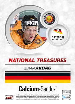 2014-15 Playercards Premium Serie 2 (DEL) - National Treasures #DEL-NT01 Sinan Akdag Back