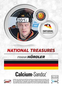 2014-15 Playercards Premium Serie 2 (DEL) - National Treasures #DEL-NT04 Frank Hordler Back