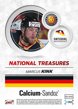 2014-15 Playercards Premium Serie 2 (DEL) - National Treasures #DEL-NT06 Marcus Kink Back