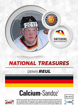 2014-15 Playercards Premium Serie 2 (DEL) - National Treasures #DEL-NT13 Denis Reul Back