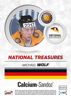 2014-15 Playercards Premium Serie 2 (DEL) - National Treasures #DEL-NT15 Michael Wolf Back
