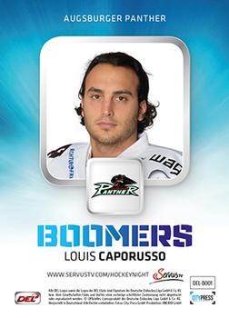 2014-15 Playercards Premium Serie 2 (DEL) - Boomers #DEL-BO01 Louie Caporusso Back