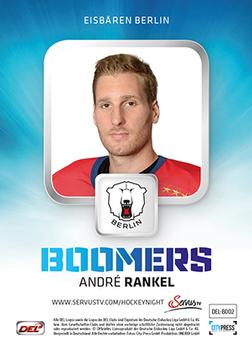 2014-15 Playercards Premium Serie 2 (DEL) - Boomers #DEL-BO02 Andre Rankel Back