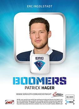 2014-15 Playercards Premium Serie 2 (DEL) - Boomers #DEL-BO05 Patrick Hager Back
