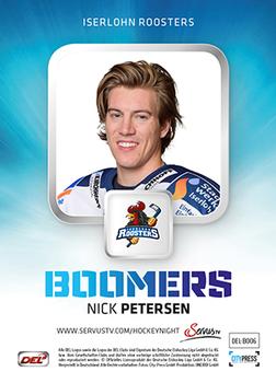2014-15 Playercards Premium Serie 2 (DEL) - Boomers #DEL-BO06 Nick Petersen Back