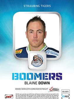 2014-15 Playercards Premium Serie 2 (DEL) - Boomers #DEL-BO13 Blaine Down Back