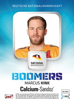 2014-15 Playercards Premium Serie 2 (DEL) - Boomers #DEL-BO15 Marcus Kink Back