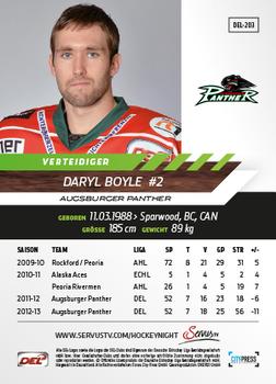 2013-14 Playercards Basic Serie (DEL) #DEL-203 Daryl Boyle Back