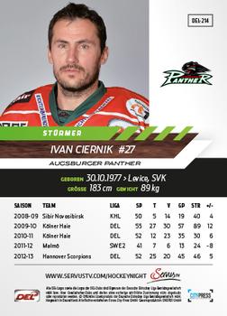 2013-14 Playercards Basic Serie (DEL) #DEL-214 Ivan Ciernik Back