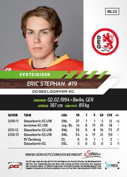 2013-14 Playercards Basic Serie (DEL) #DEL-222 Eric Stephan Back