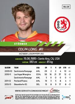 2013-14 Playercards Basic Serie (DEL) #DEL-228 Colin Long Back