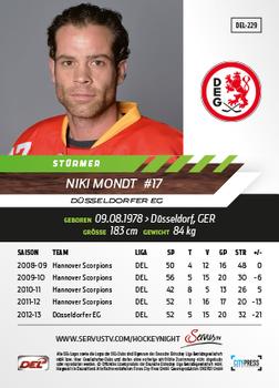 2013-14 Playercards Basic Serie (DEL) #DEL-229 Niki Mondt Back