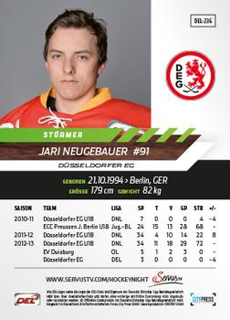 2013-14 Playercards Basic Serie (DEL) #DEL-236 Jari Neugebauer Back