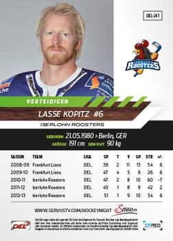 2013-14 Playercards Basic Serie (DEL) #DEL-241 Lasse Kopitz Back