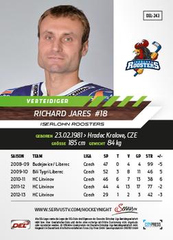 2013-14 Playercards Basic Serie (DEL) #DEL-243 Richard Jares Back