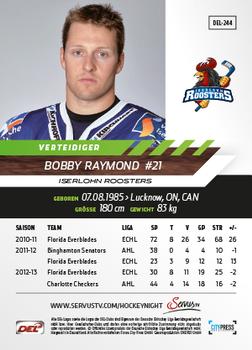 2013-14 Playercards Basic Serie (DEL) #DEL-244 Bobby Raymond Back