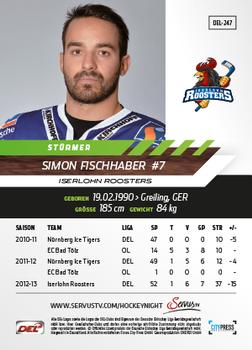 2013-14 Playercards Basic Serie (DEL) #DEL-247 Simon Fischhaber Back