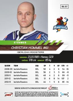 2013-14 Playercards Basic Serie (DEL) #DEL-257 Christian Hommel Back