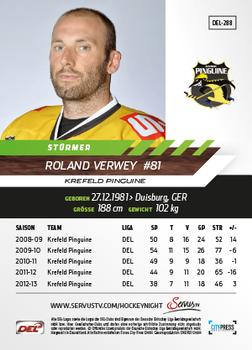 2013-14 Playercards Basic Serie (DEL) #DEL-288 Roland Verwey Back