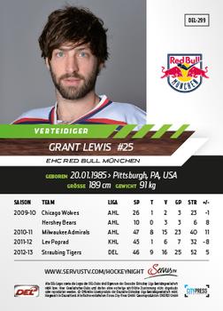 2013-14 Playercards Basic Serie (DEL) #DEL-299 Grant Lewis Back