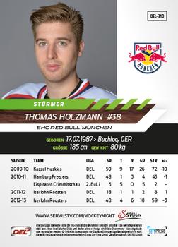 2013-14 Playercards Basic Serie (DEL) #DEL-310 Thomas Holzmann Back