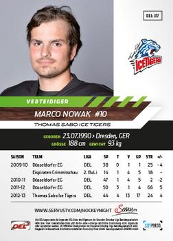 2013-14 Playercards Basic Serie (DEL) #DEL-317 Marco Nowak Back