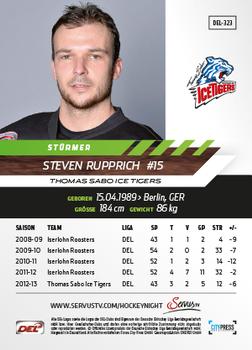 2013-14 Playercards Basic Serie (DEL) #DEL-323 Steven Rupprich Back
